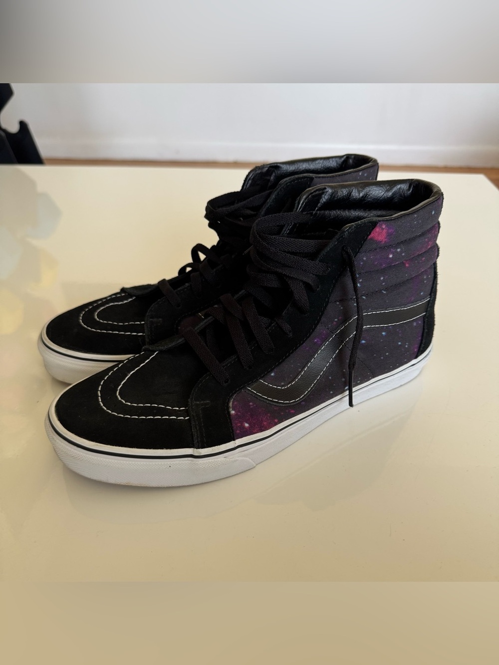 Vans Sk8-Hi Top Cosmic Galaxy Mens 10.5 Womens 12 Sneakers Shoes Black Purple